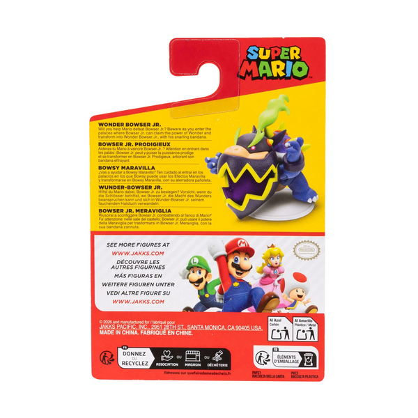 Jakks Pacific Wonder Bowser Jr. 2.5'' Action Figure in Blister Packaging