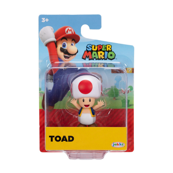 Jakks Pacific Red Toad Blue Vest 2.5'' Action Figure in Blister Packaging