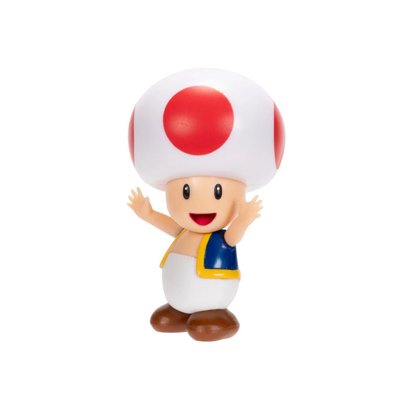 Jakks Pacific Red Toad Blue Vest 2.5'' Action Figure in Blister Packaging