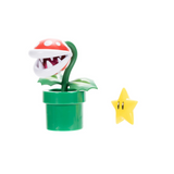 Nintendo Super Mario 4'' Piranha Plant Action Figure with Super Star Accessory