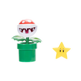 Nintendo Super Mario 4'' Piranha Plant Action Figure with Super Star Accessory