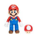 Nintendo Super Mario 4" Mario with Power Up Mushroom Action Figure