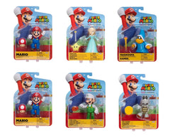 Coming Soon Jakk's Super Mario 4'' Action Figure Wave 52 Case of 6(2x Mario, Fire Luigi, Rosalina, Magikoopa and Dry Bones
