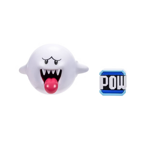 Nintendo Super Mario 4'' Boo with POW Block Action Figure