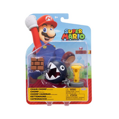 Nintendo Super Mario 4'' Chain Chomp with Block Action Figure