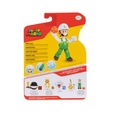 Nintendo Super Mario 4'' Fire Luigi with Fire Ball Action Figure