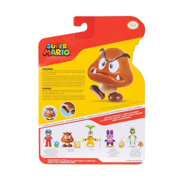 Nintendo Super Mario 4'' Goomba with Question Mark Box Action Figure