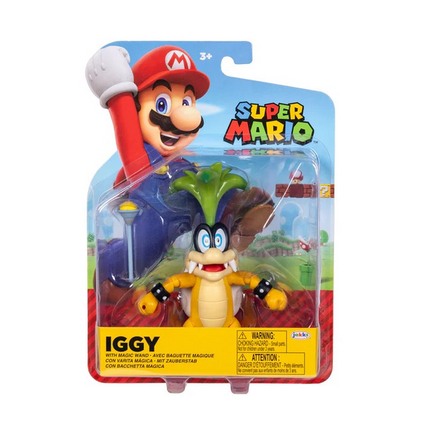 Nintendo Super Mario 4'' Iggy with Magic Wand Action Figure