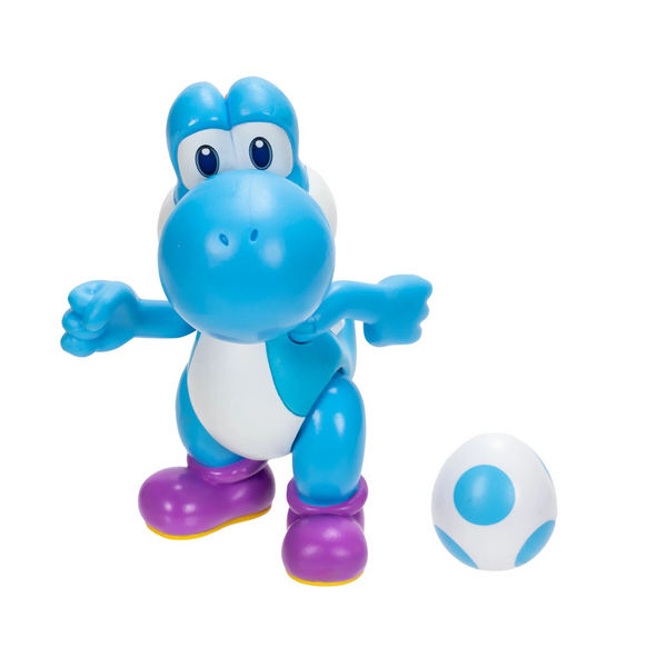 Nintendo Super Mario 4'' Light-Blue Yoshi with Egg Action Figure