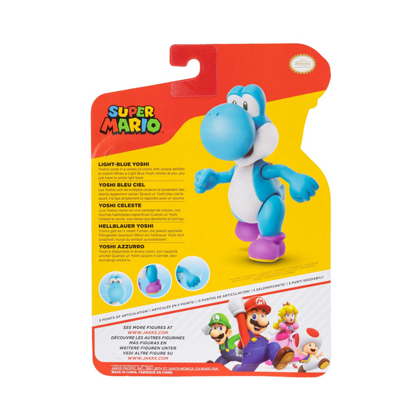Nintendo Super Mario 4'' Light-Blue Yoshi with Egg Action Figure