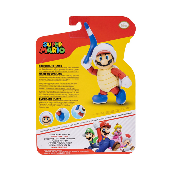 Nintendo Super Mario 4'' Boomerang Mario with Boomerang Action Figure