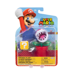 Nintendo Super Mario 4'' Piranha Plant with Question Block Action Figure