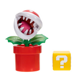 Nintendo Super Mario 4'' Piranha Plant with Question Block Action Figure