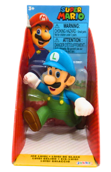 Super Mario 2.5'' Checklane Figures Running Ice Luigi Action Figure