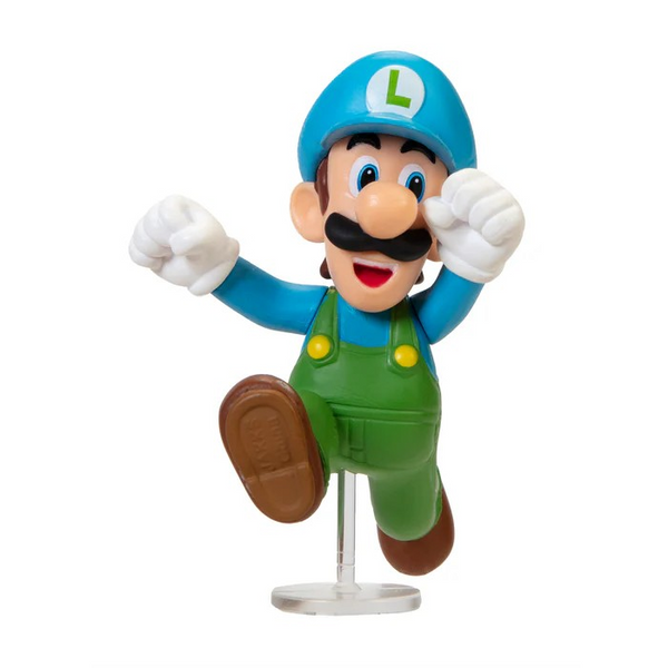 Super Mario 2.5'' Checklane Figures Running Ice Luigi Action Figure