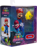 The Super Mario Galaxy Movie Mario 5 Inch Figure with Yellow Glow-in-The Dark Luma Star