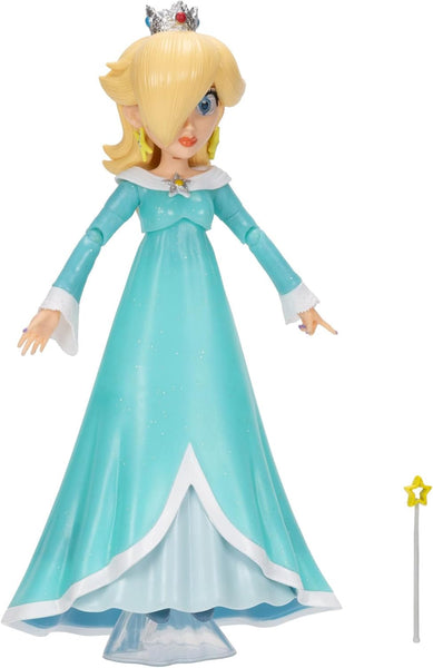 The Super Mario Galaxy Movie Rosalina 5 Inch Figure with Wand and Clear Stand