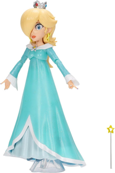 The Super Mario Galaxy Movie Rosalina 5 Inch Figure with Wand and Clear Stand
