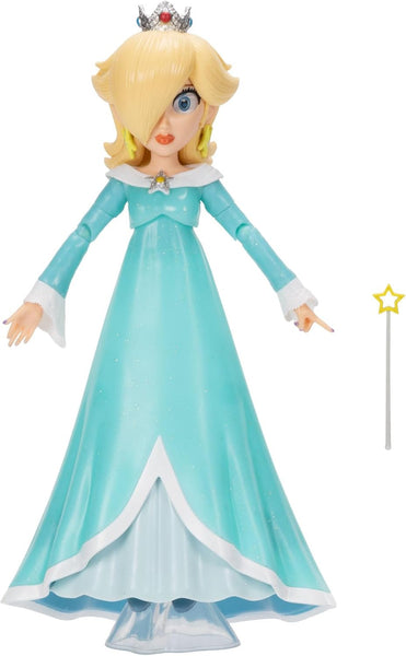 The Super Mario Galaxy Movie Rosalina 5 Inch Figure with Wand and Clear Stand