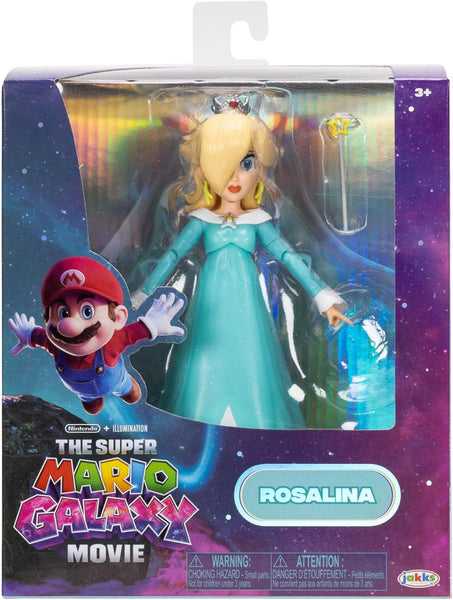 The Super Mario Galaxy Movie Rosalina 5 Inch Figure with Wand and Clear Stand