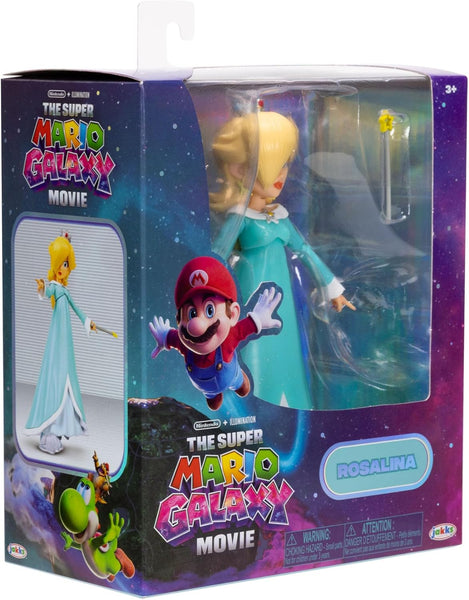 The Super Mario Galaxy Movie Rosalina 5 Inch Figure with Wand and Clear Stand