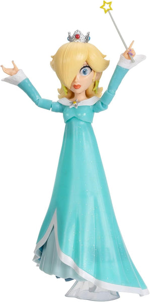 The Super Mario Galaxy Movie Rosalina 5 Inch Figure with Wand and Clear Stand