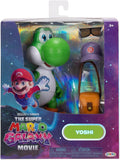 The Super Mario Galaxy Movie Yoshi 5 Inch Figure with Hat, Sunglasses, and Satchel