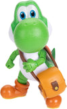 The Super Mario Galaxy Movie Yoshi 5 Inch Figure with Hat, Sunglasses, and Satchel