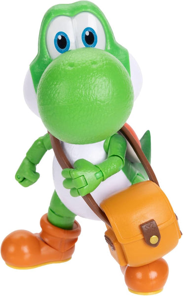 The Super Mario Galaxy Movie Yoshi 5 Inch Figure with Hat, Sunglasses, and Satchel