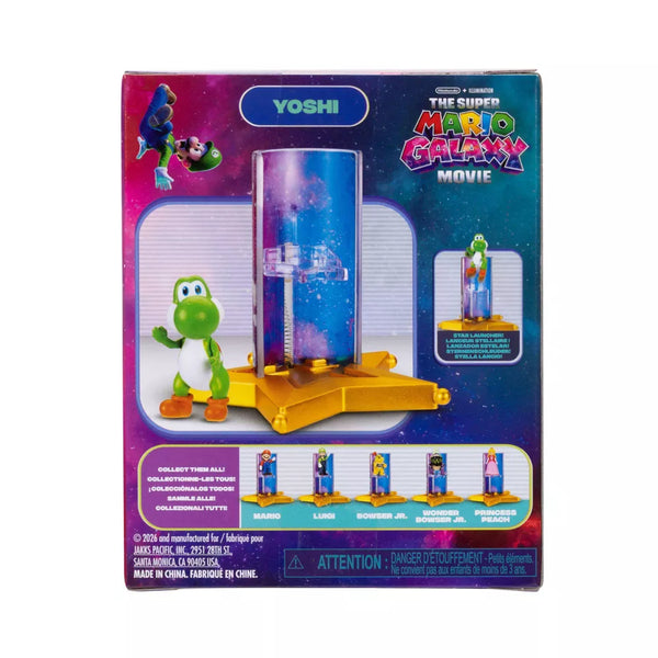 Super Mario Galaxy Movie 1.5” Yoshi Figure with Star Launcher Accessory