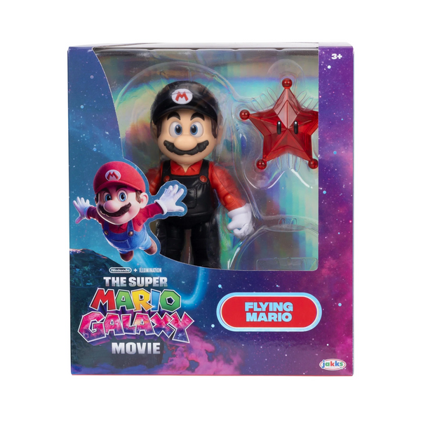 The Super Mario Galaxy Movie Cloud Mario Figure with Red Star accessory