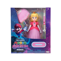The Super Mario Galaxy Movie Princess Peach Figure with Parasol Accessories
