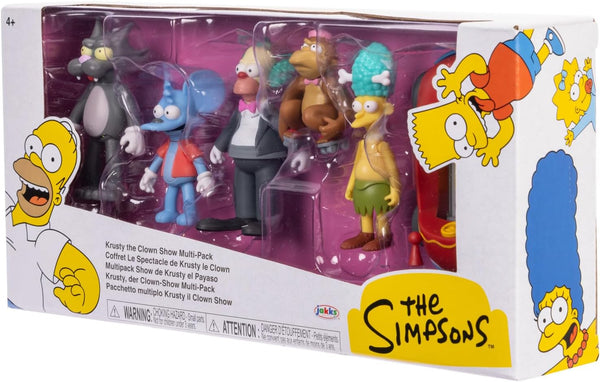 Krusty the Clown Show Multi-Pack set of 5 + Clown Car 2.5" Figures by Jakks Pacific
