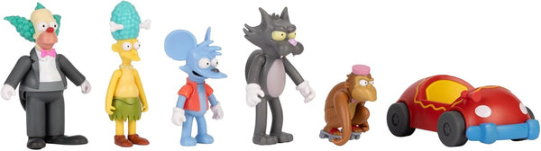 Krusty the Clown Show Multi-Pack set of 5 + Clown Car 2.5" Figures by Jakks Pacific