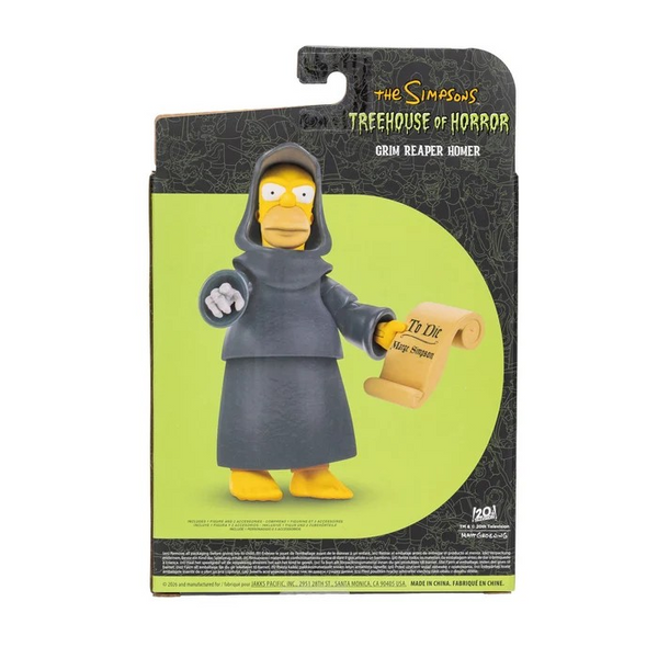 Grim Reaper Homer 5 Inch Action Figure by Jakks Pacific Simpsons Treehouse of Horror Wave