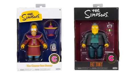 The Simpsons Set of 2 Collector Edition 5 Inch Figures by Jakks Pacific (Chosen Homer and Fat Tony)