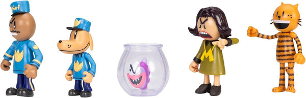 Jakks Pacific Dog Man 2.5 Inch Wave 3 Figures (Chief, Dog Man, Mayor, Petey, and Flippy)