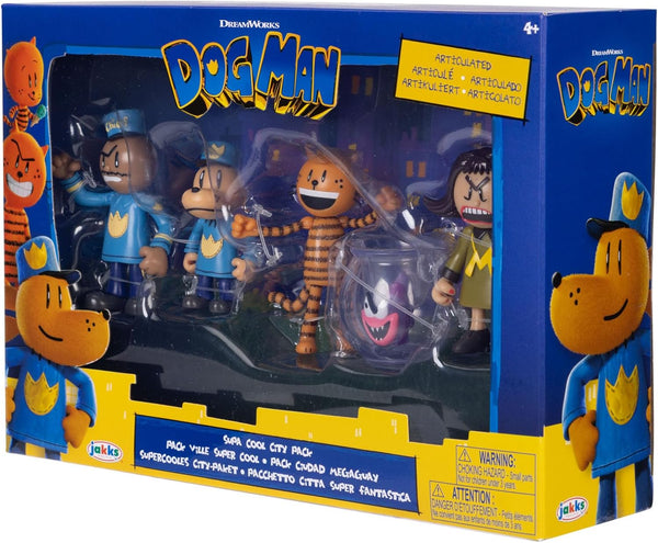 Jakks Pacific Dog Man 2.5 Inch Wave 3 Figures (Chief, Dog Man, Mayor, Petey, and Flippy)