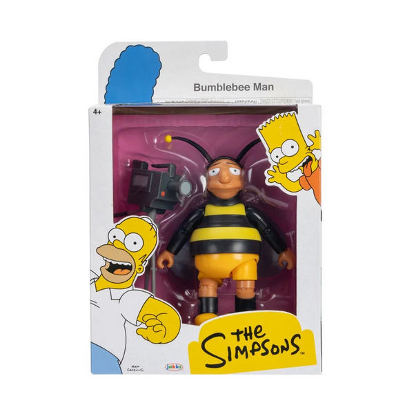 The Simpsons Jakks Pacific Bumblebee Man with Video Camera 5 Inch Action Figure