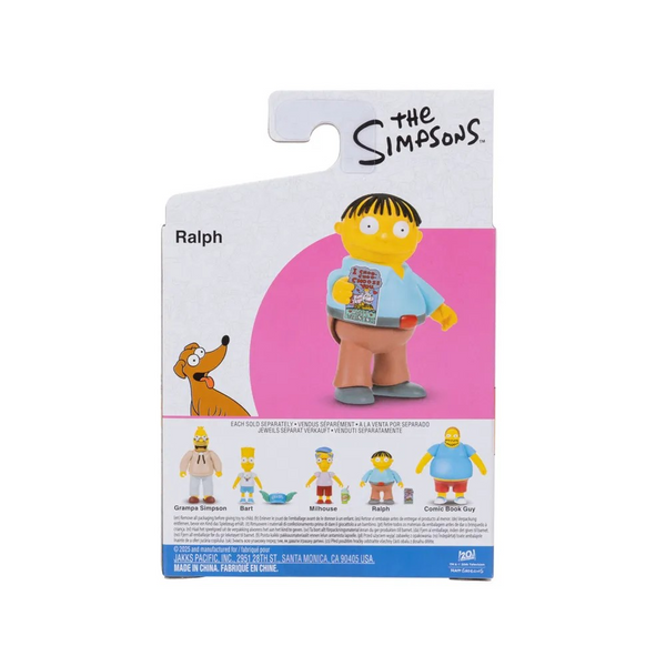 The Simpsons Jakks Ralph Wiggum with Valentine Card 2.5-inch Figure