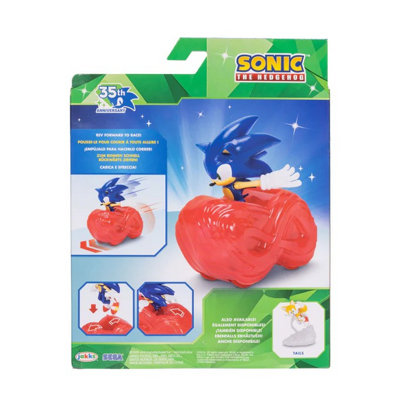 Sonic 35th Anniversary - Running Sonic - 4 Inch Feature Figure Wave 1 by Jakks Pacific