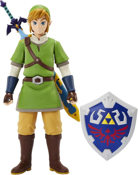 Deluxe 20 Inch Zelda Link Figure with iconic shield, sword, and sheath