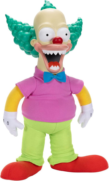 The Simpson, Talking Krusty Doll Plush, 16-Inches Pull String Doll Toy by Jakks