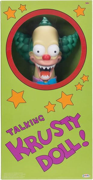 The Simpson, Talking Krusty Doll Plush, 16-Inches Pull String Doll Toy by Jakks