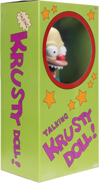 The Simpson, Talking Krusty Doll Plush, 16-Inches Pull String Doll Toy by Jakks