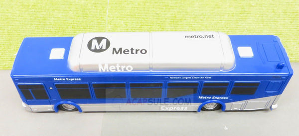 Los Angeles Metro NABI Toy Bus in Blue Express Livery Plastic 10 Inches Long