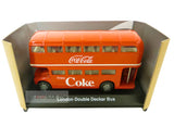 1/64 Scale Diecast Coca Cola London Double Decker Bus 5 Inches with Window Box