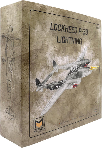 USAAF Lockheed P-38 Lightning - 1/72 Scale Diecast Model Plane 459th Sq, 80th Fighter