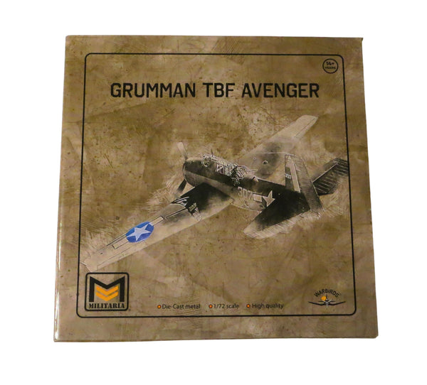 US Navy Grumman TBF Avenger - 1/72 Scale Diecast Model Plane with Stand