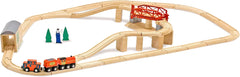 Melissa & Doug Wooden Swivel Bridge Train Set (47 pieces)